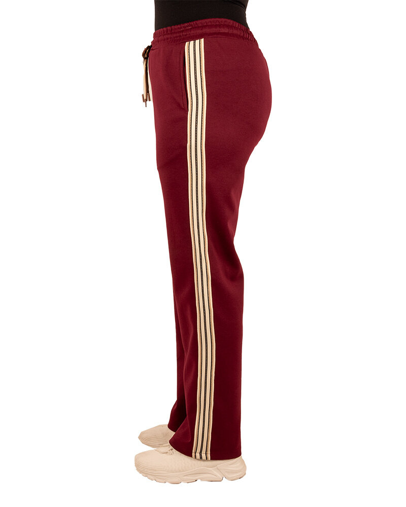 Bordeaux jogpantalon met bies van El vita