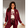 Bordeaux jogging blazer met bies van El vita