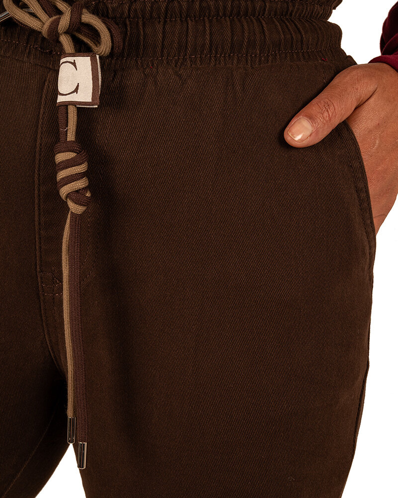 Donkerbruine jeans jogger van Nina Carter