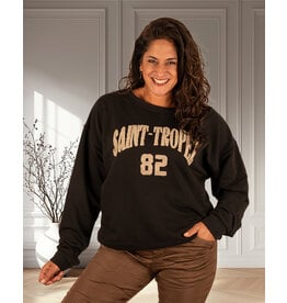 Zwarte sweater "Saint-Tropez"