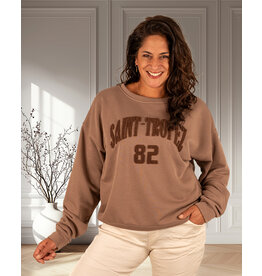 Lichtbruine sweater "Saint-Tropez"