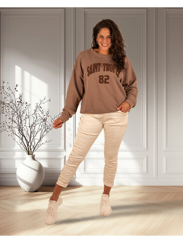 Champagne glans broek van Dyvie