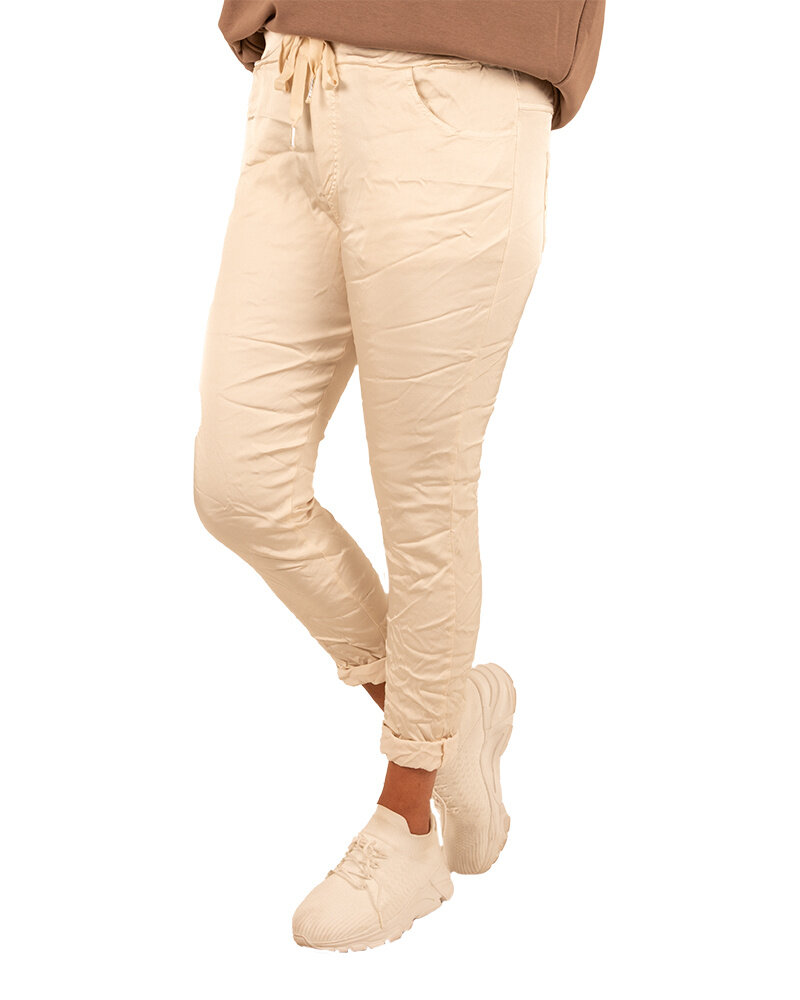 Champagne glans broek van Dyvie