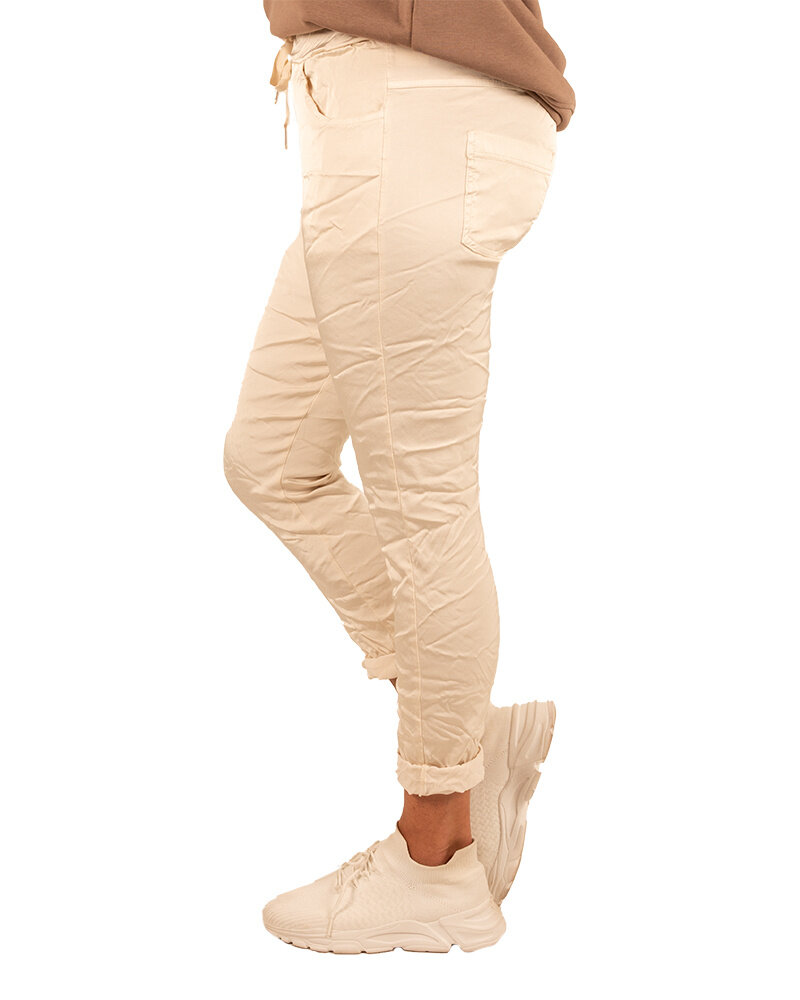 Champagne glans broek van Dyvie