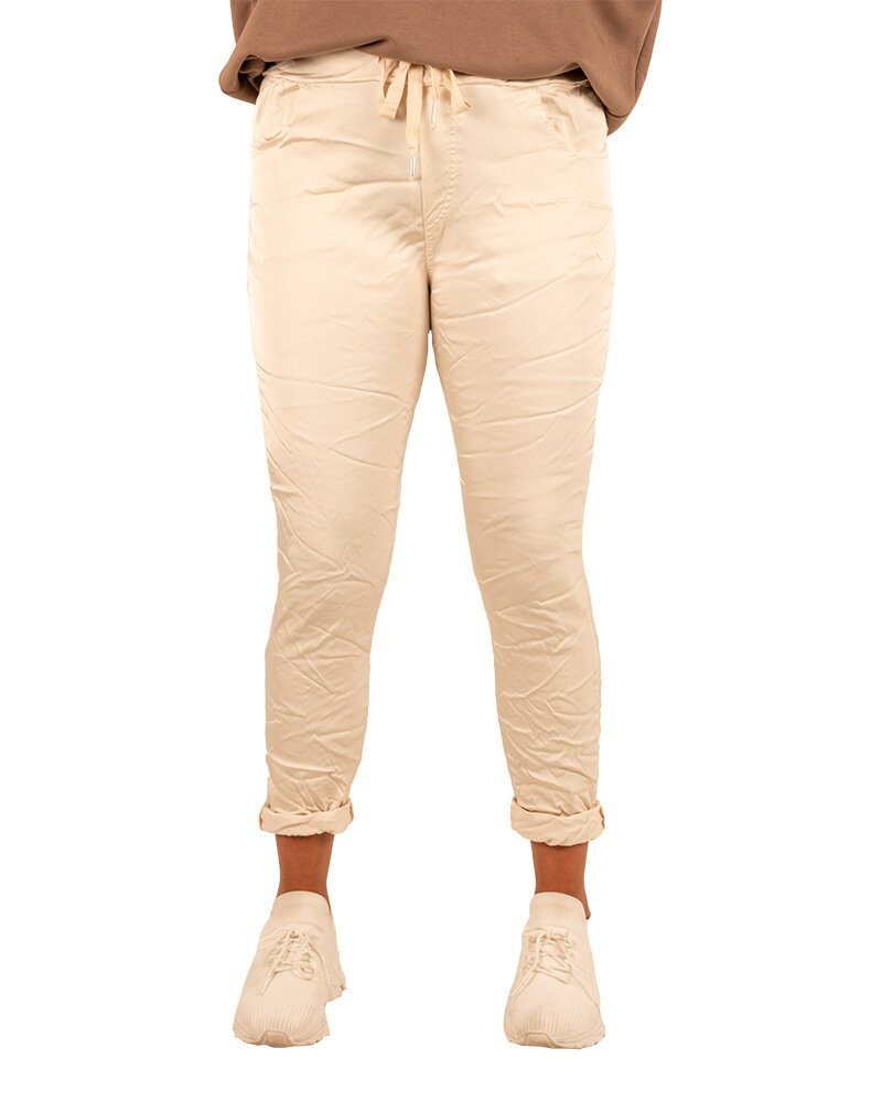 Champagne glans broek van Dyvie