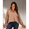 Taupe blouse van Gemma Ricceri