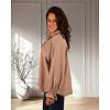 Taupe blouse van Gemma Ricceri