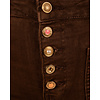 Donkerbruine wide leg jeans met knopen van Folyrose