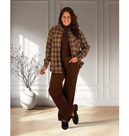 Donkerbruine wide leg jeans