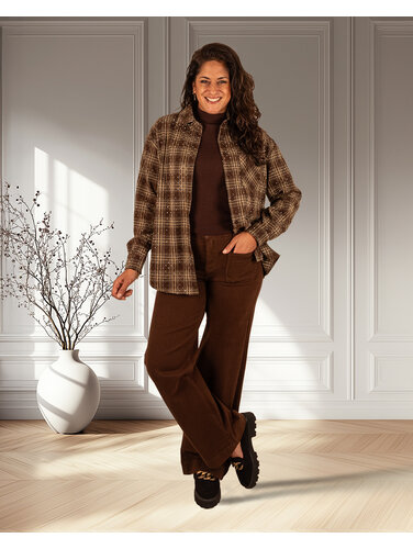 Donkerbruine wide leg jeans