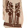 Bruin/ecru gestreepte blouse borduur van Millenium