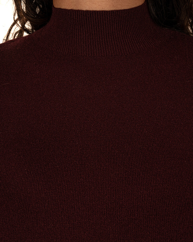 Bordeaux shirt met opstaand boordje van Aviva