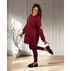 Bordeaux joggingpak tuniek met legging van El-Vita