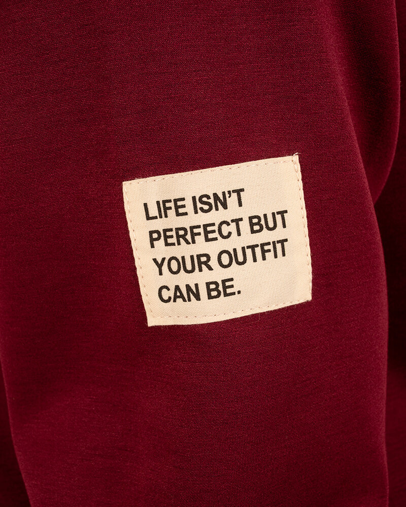 Bordeaux joggingpak tuniek met legging van El-Vita