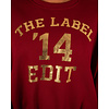 Bordeaux oversized sweater "The Label 14" van Forza