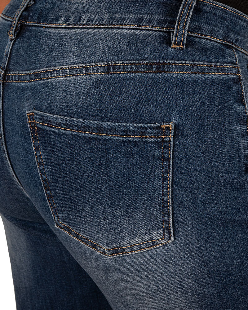 Blue barrel wide leg jeans van Forza