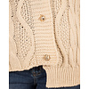 Ecru gebreid vest kabel van Dins Tricot