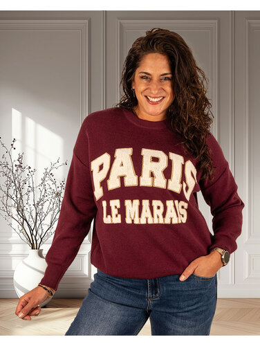 Bordeaux trui "Paris" van Flamant Rose