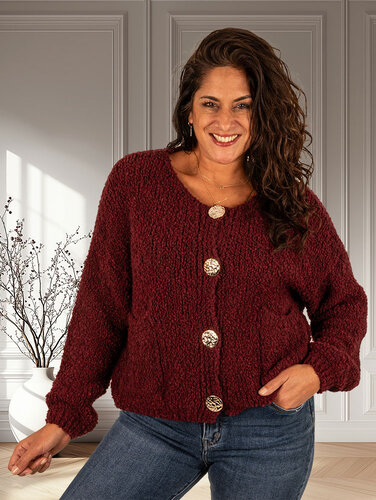 Gemma Ricceri Bordeaux vest knopen van Gemma Ricceri