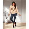 Beige trui "New York" van Moocci