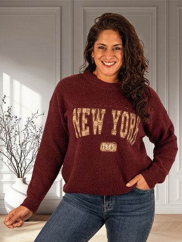 Bordeaux trui "New York"