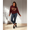 Bordeaux trui "New York" van Moocci