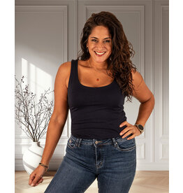 Donkerblauw  basic hemdje dubbel D*versa