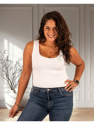 Wit  basic hemdje dubbel D*versa