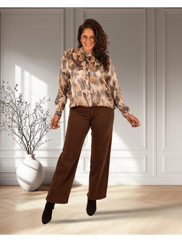 Donkerbruine wide leg jeans