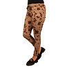Beige/bruin print glans broek van Dyvie