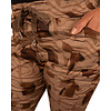 Beige/bruin print glans broek van Dyvie