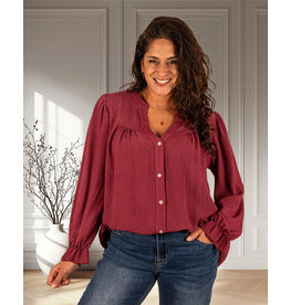 Gemma Ricceri Bordeaux blouse crêpe