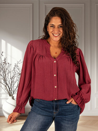 Gemma Ricceri Bordeaux blouse crêpe