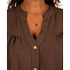Donkerbruine blouse crêpe van Gemma Ricceri
