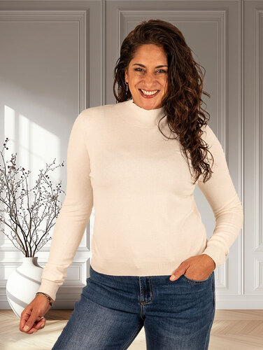 Ecru shirt  lange mouw