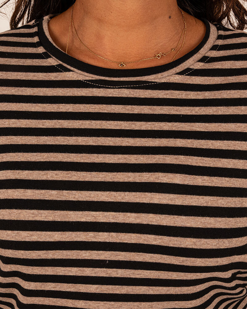Zwart/beige shirt lange mouw van Drôle de  Copine