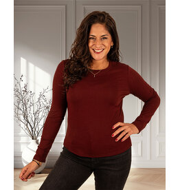 Bordeaux shirt lange mouw van By Swan