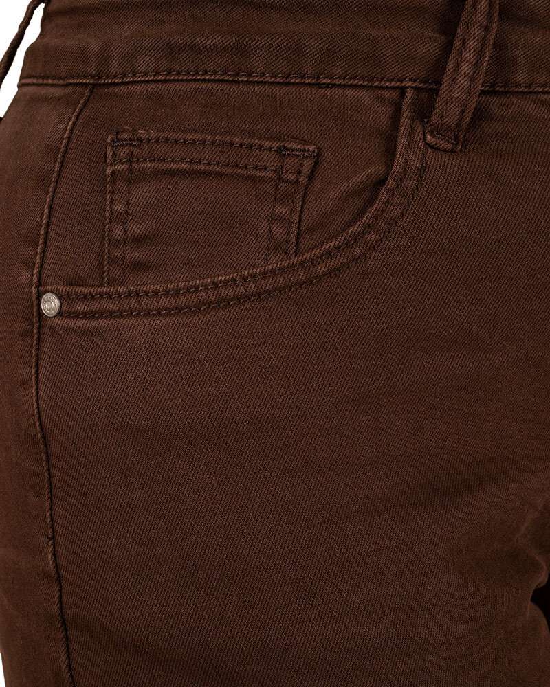 Donkerbruine barrel wide leg jeans van Forza