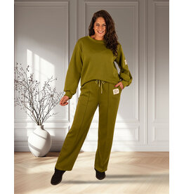 El-Vita Olijfgroen joggingpak lange mouw