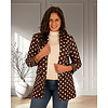 Donkerbruine blazer dots met strass van El vita