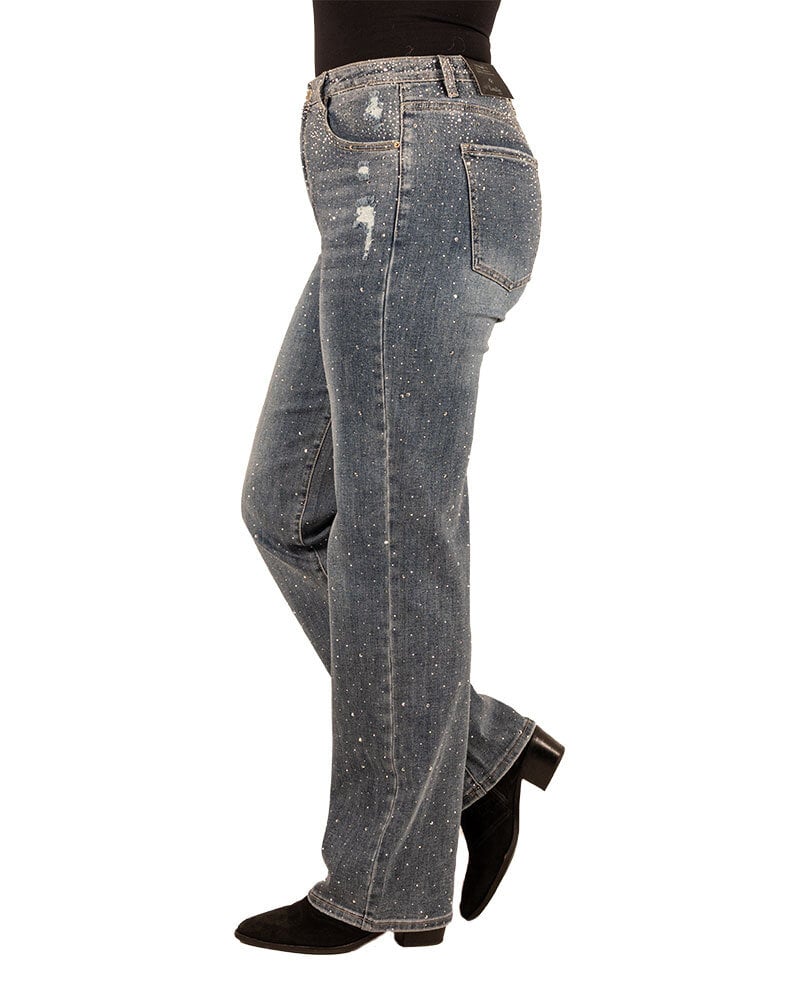 Wide leg jeans strass van Laulia