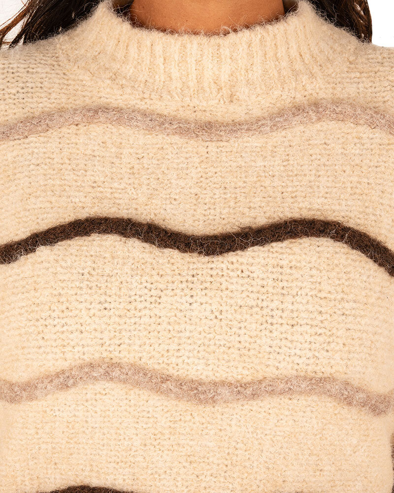 Beige/bruin trui van Perla Nera