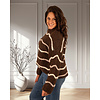 Bruin/beige trui van Perla Nera