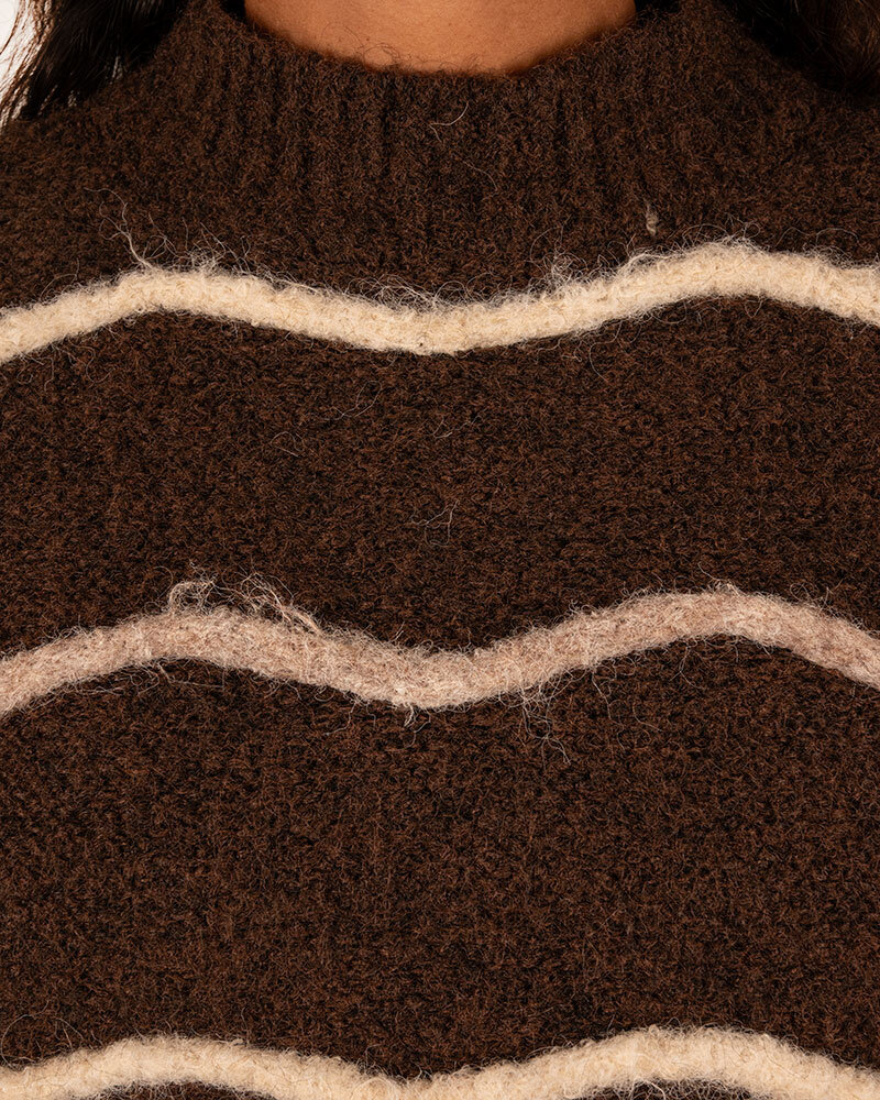 Bruin/beige trui van Perla Nera