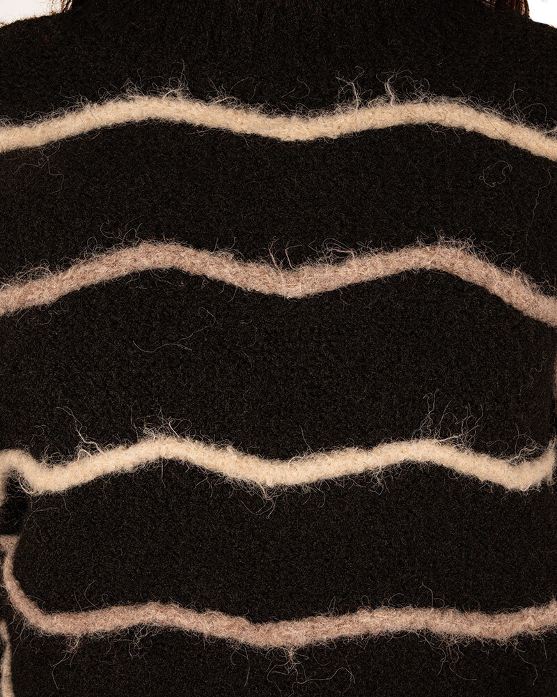 Zwart/beige trui van Perla Nera