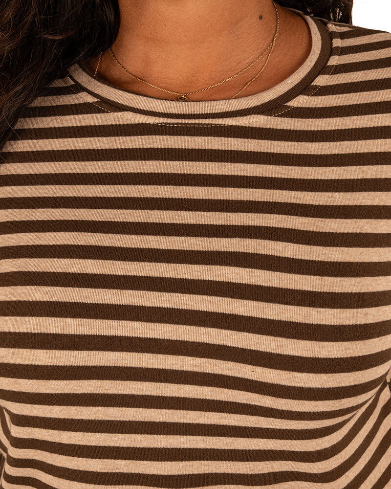 Bruin/beige shirt lange mouw van Drôle de  Copine