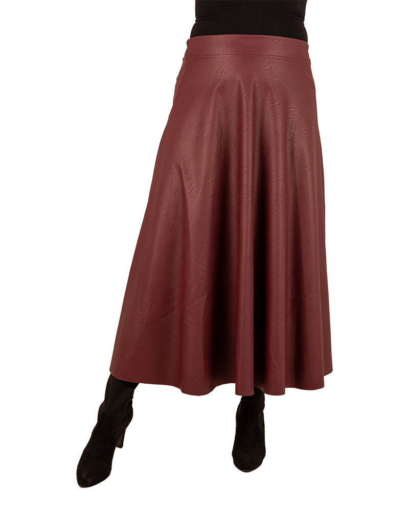 Bordeaux pu rok van Triple Nine