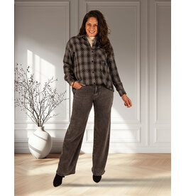 Hello Miss Dark grey wide leg jeans van Hello Miss