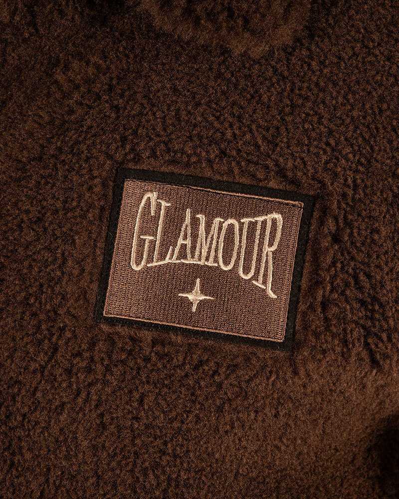 Bruin/beige teddy bomberjack van XLS Studio