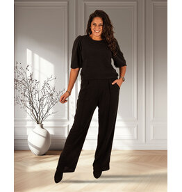 Perla Nera Zwarte glitterpantalon van Perla Nera